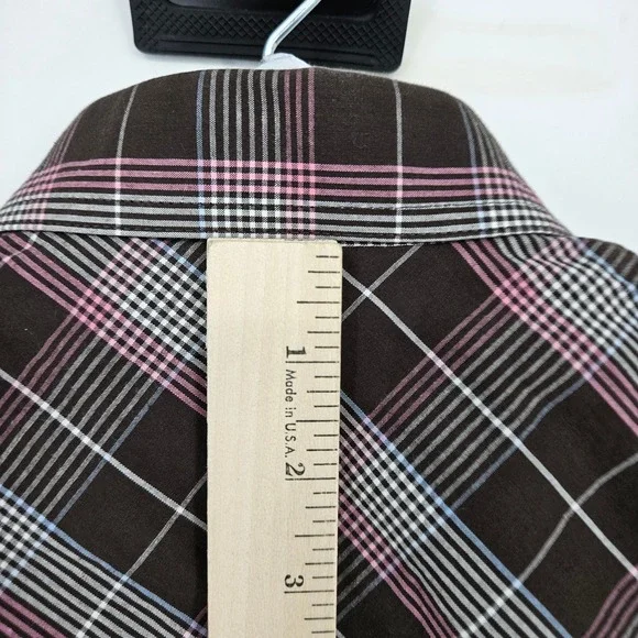 Roper Shirt Mens Medium Pearl Snap Western Plaid Long Sleeve‎ Rodeo - Picture 9 of 10